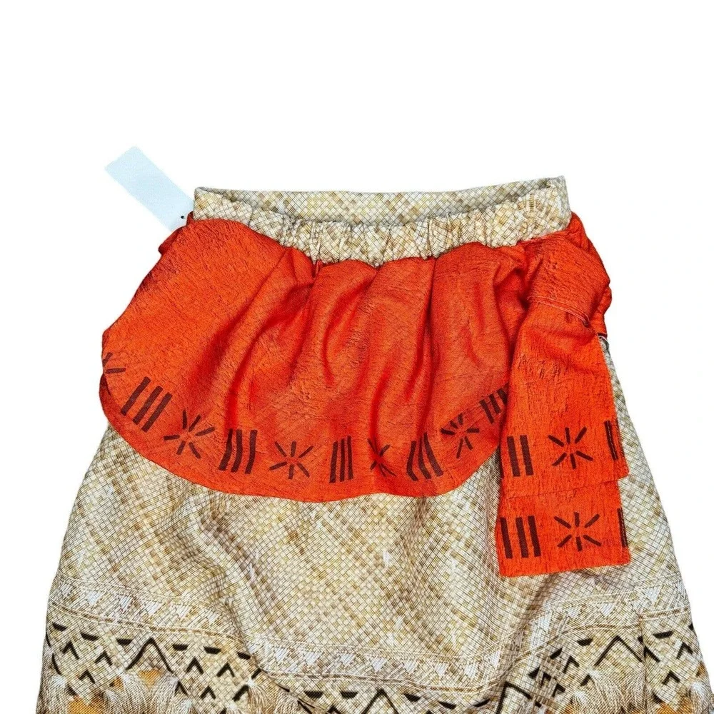 Disney Moana Beige Skirt (only) Costume Dress Up Girl Size 5-6 New